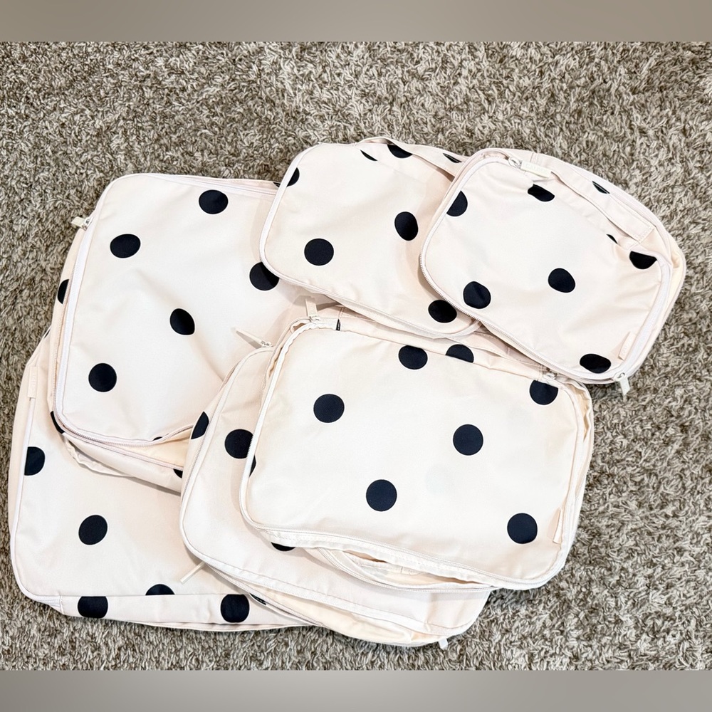Calpak Compression Packing Cubes in Polka Dot (6)